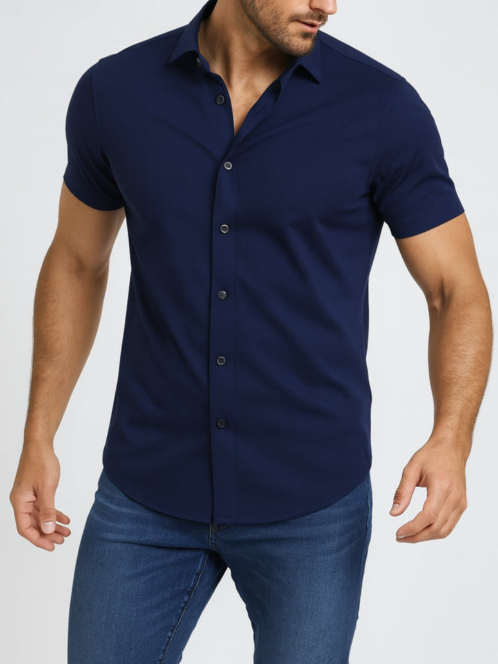 Non-Iron Stretch Shirt – Transparent Buttons