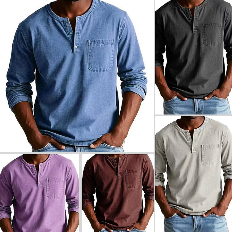 Vintage zipPocket Long-Sleeve Shirt