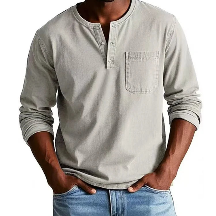 Vintage zipPocket Long-Sleeve Shirt