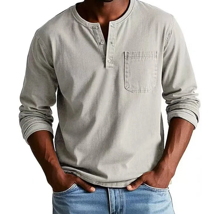 Vintage zipPocket Long-Sleeve Shirt
