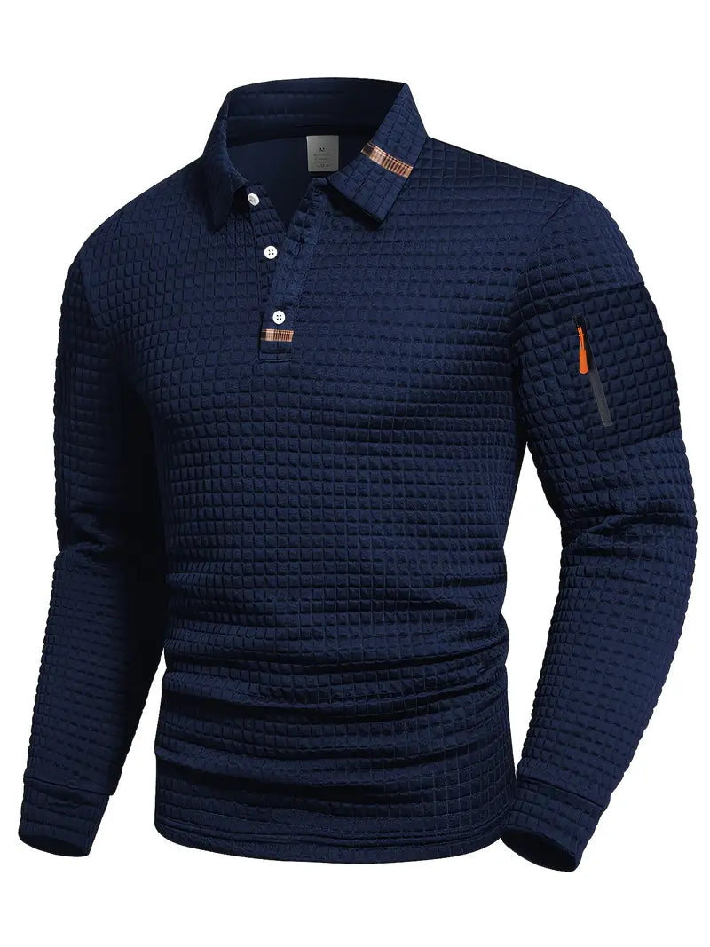 Luxury Long-Sleeve Polo