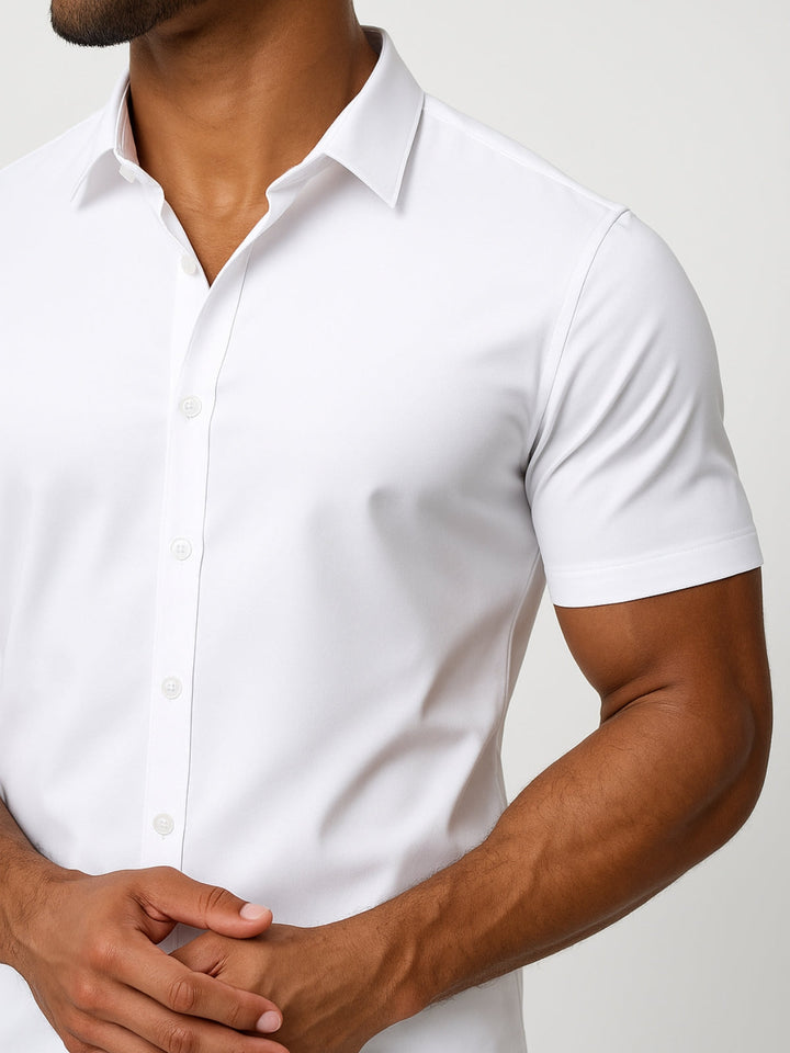 Non-Iron Stretch Shirt – Transparent Buttons