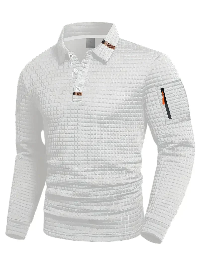 Luxury Long-Sleeve Polo