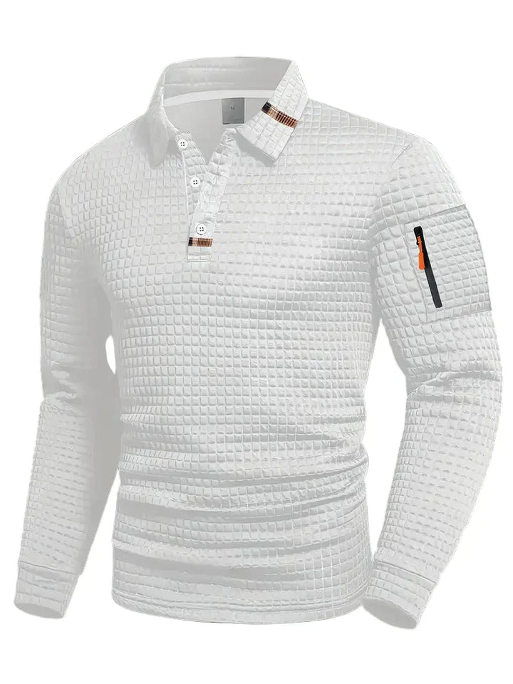 Luxury Long-Sleeve Polo