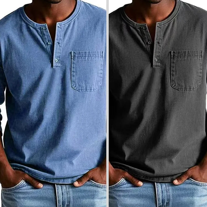 Vintage zipPocket Long-Sleeve Shirt