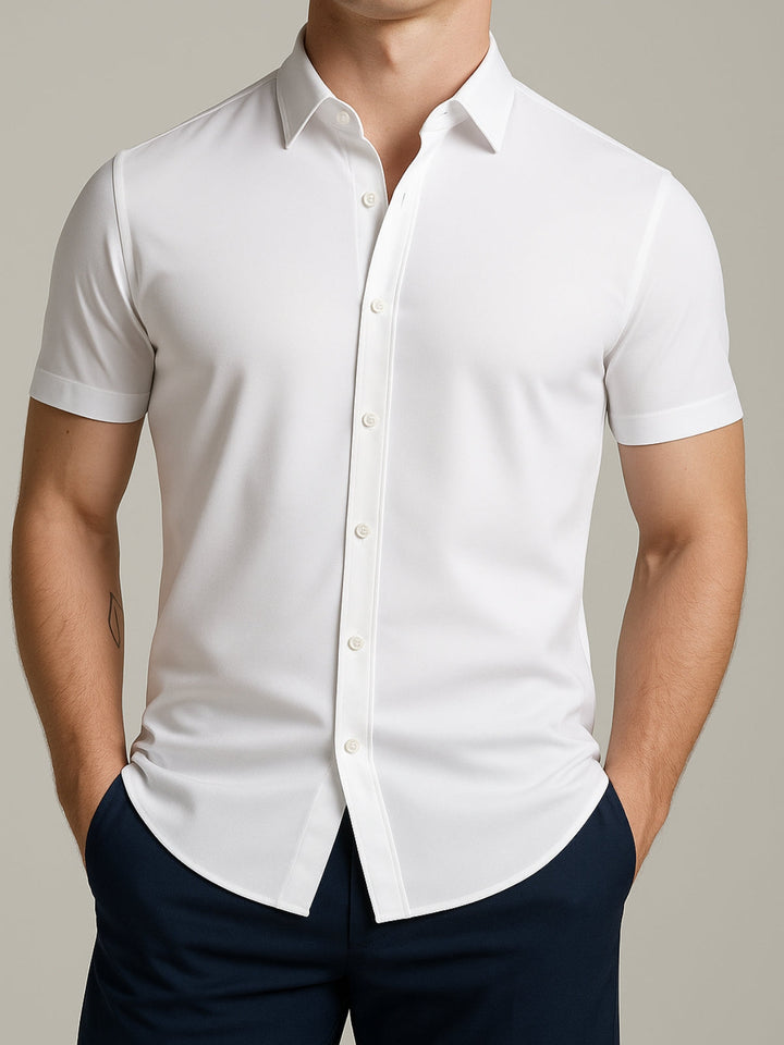 Non-Iron Stretch Shirt – Transparent Buttons