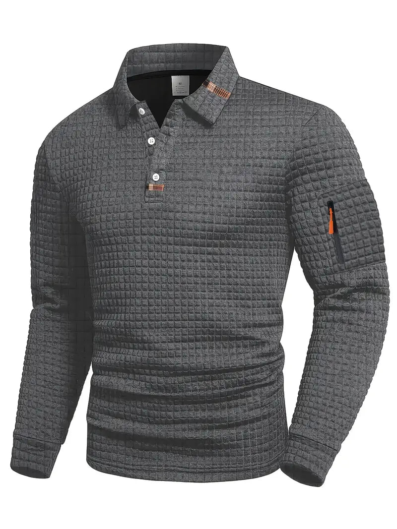 Luxury Long-Sleeve Polo
