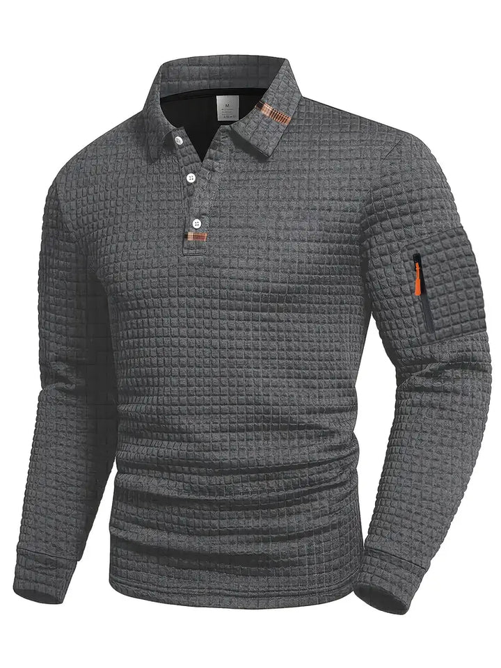 Luxury Long-Sleeve Polo