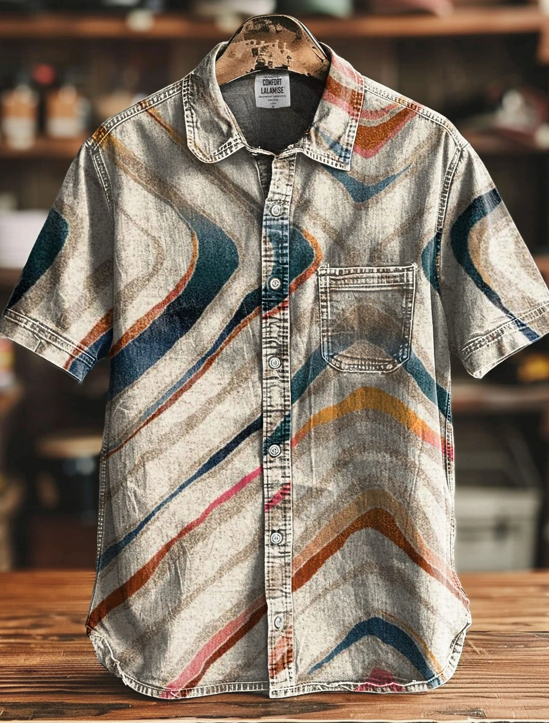 Geometry Color Casual Suit Pants