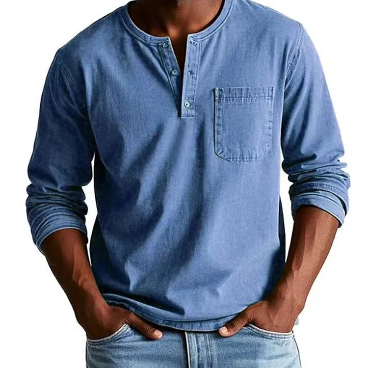 Vintage zipPocket Long-Sleeve Shirt
