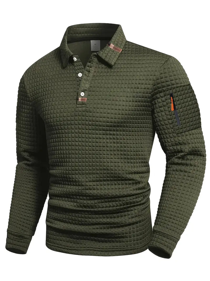 Luxury Long-Sleeve Polo