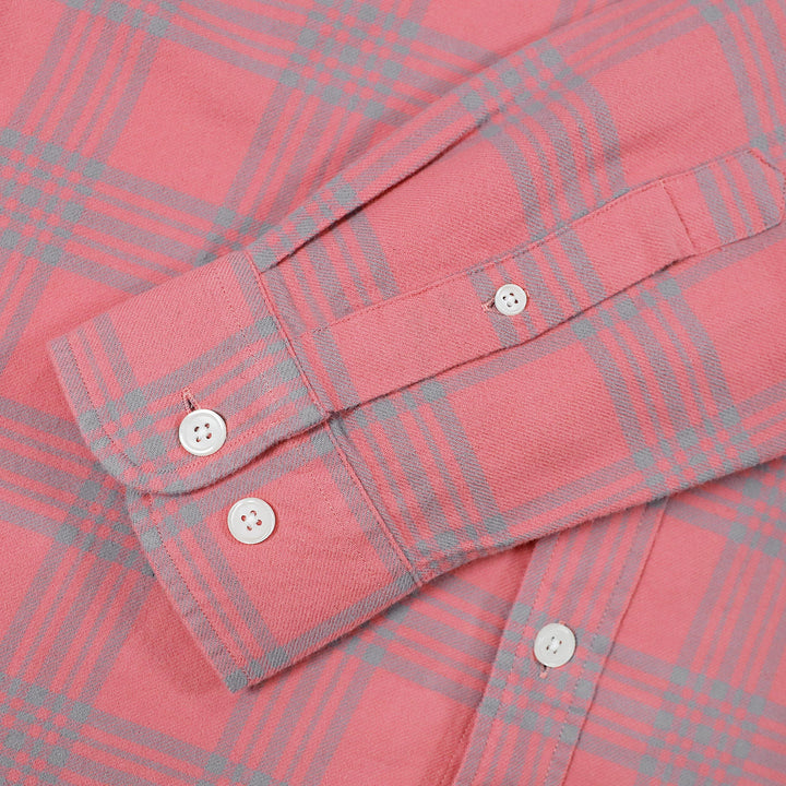 Dubinik® 100% Cotton Mens Flannel Shirts Long Sleeve Plaid Soft Casual Button Down Shirt Men#66024