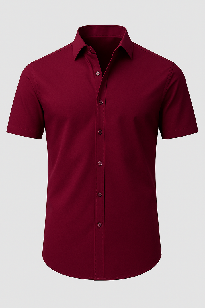 Non-Iron Stretch Shirt – Transparent Buttons