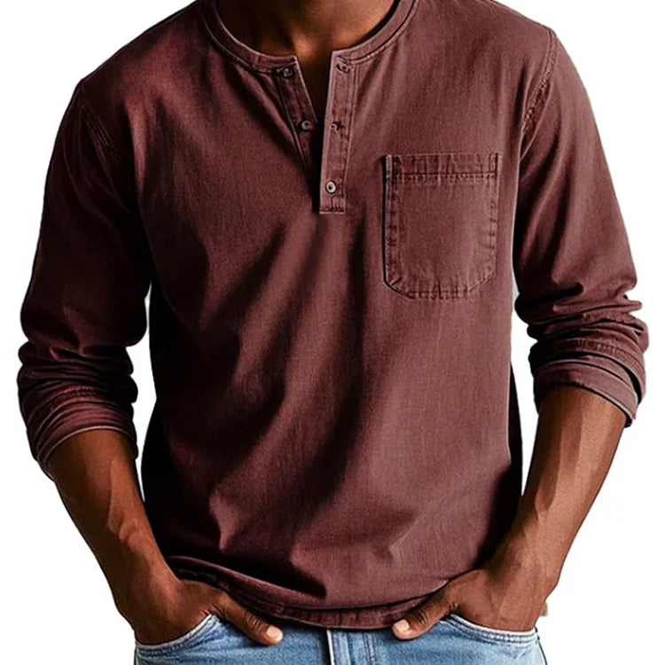 Vintage zipPocket Long-Sleeve Shirt