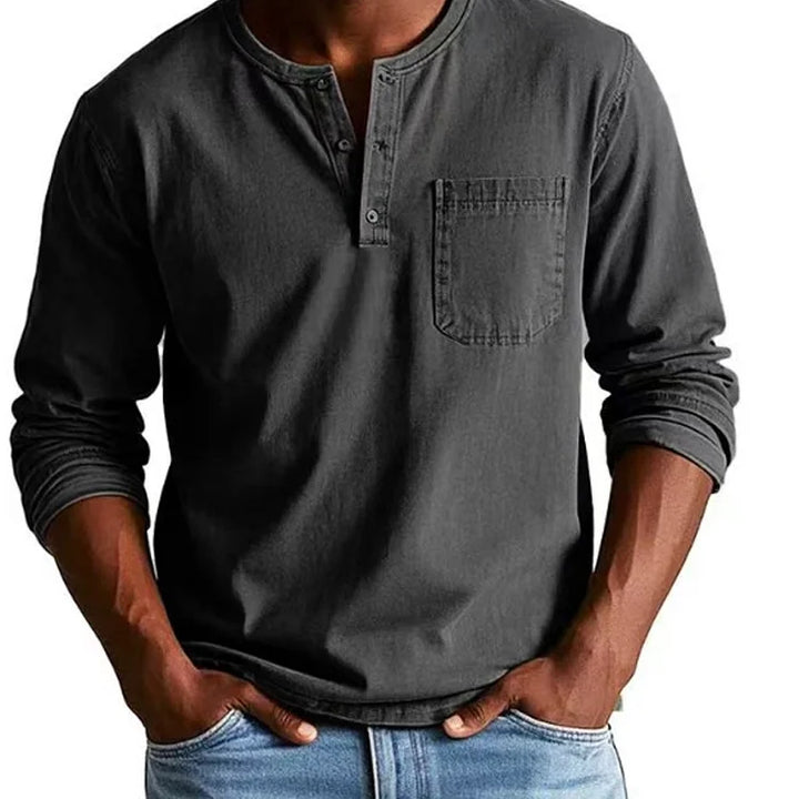 Vintage zipPocket Long-Sleeve Shirt