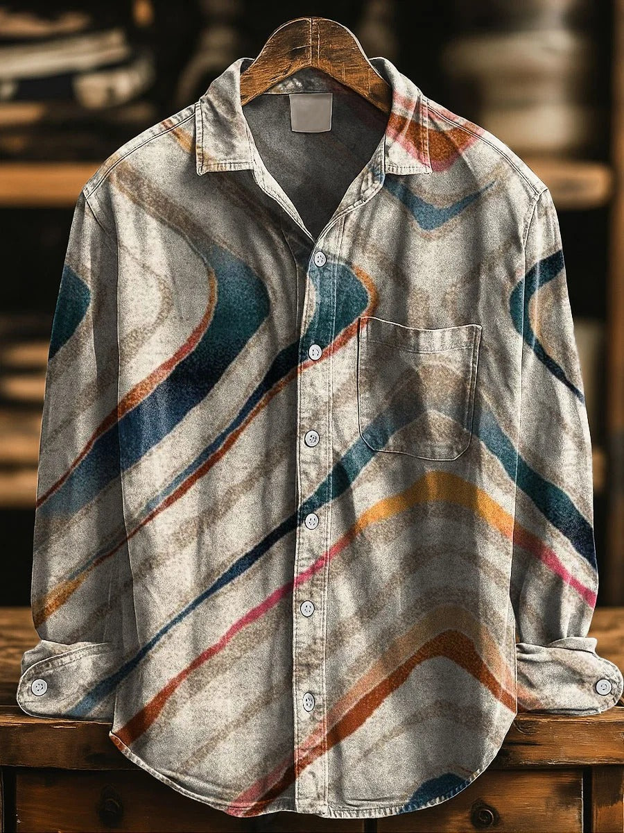 Geometry Color Casual Suit Pants