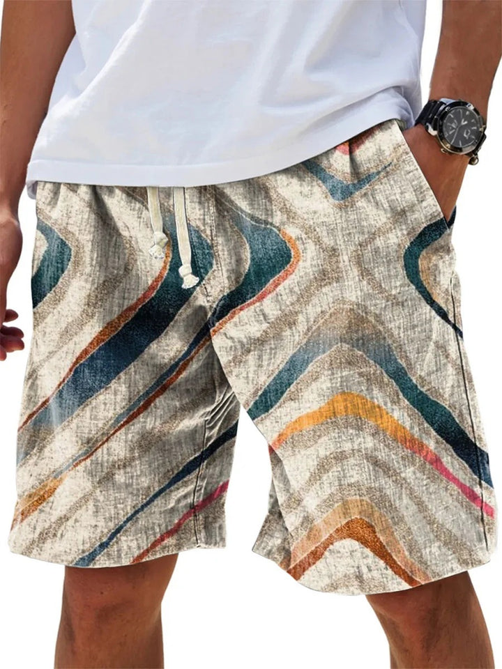 Geometry Color Casual Suit Pants