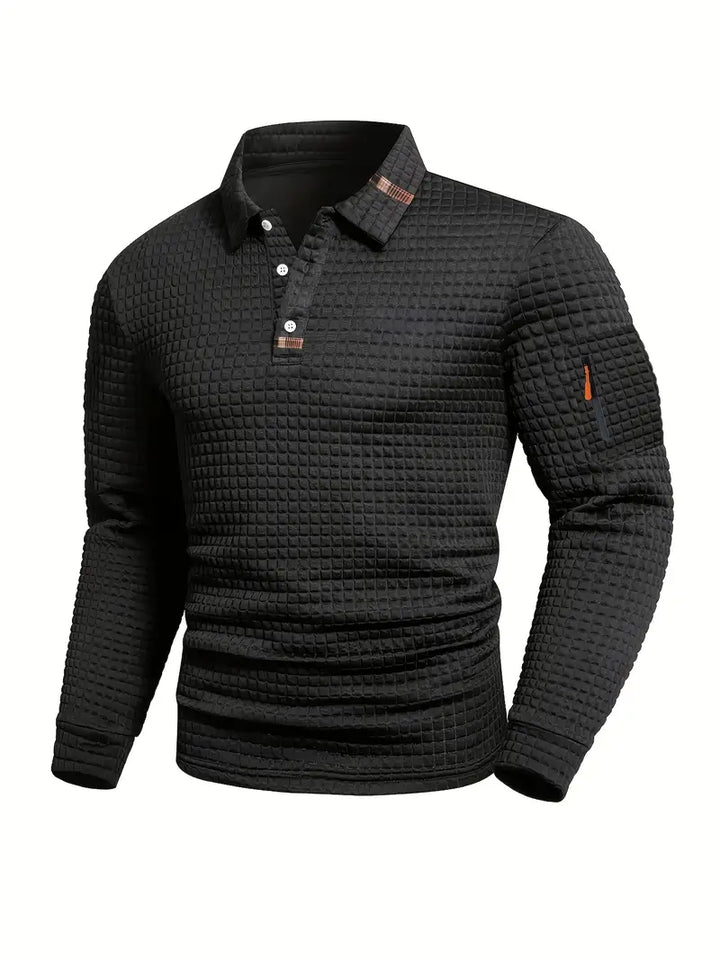 Luxury Long-Sleeve Polo