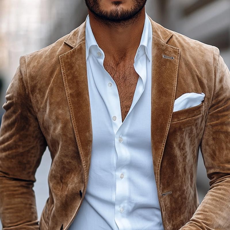 Suede Casual Blazer